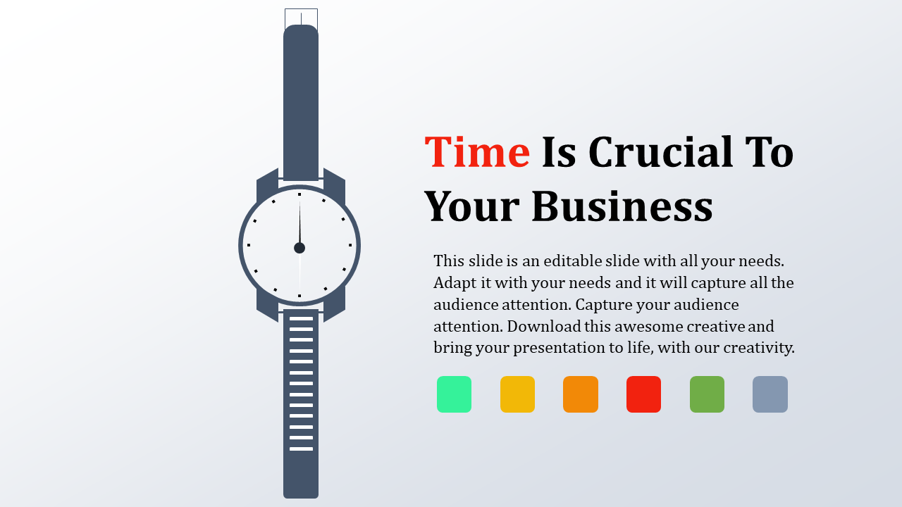 time powerpoint template-Time Is Crucial To Your Business